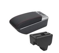 Para Peugeot 208 2019-2026 Caja Reposabrazos Coche Almacenamiento Consola Central Con Portavasos Autopartes(Red line)