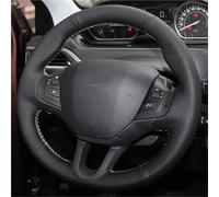 para Peugeot 208 para Peugeot 2008 Productos El Interior del Coche Accesorios Cuero Sintético Negros para El Volante Funda Antideslizante Volante(Red Blue Thread)