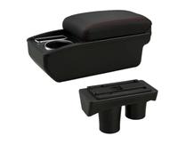 Para Peugeot 301 Caja Reposabrazos Para Coche Caja Almacenamiento Consola Central Autopartes(A1 Red Line No USB)