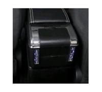 Para Peugeot 307 2004-2013 Compartimento Reposabrazos Compartimento Almacenamiento Central Portavasos Cenicero Accesorio Estilo Interior Coche(D3 Black white 7 USB)