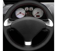 para Peugeot 307 CC 307 SW 407 407 SW 2004 2005 2006 2007 2008 2009 Negro Accesorios Cuero Imitación Coche Protector para Volante Funda Antideslizante Volante(Red Blue Thread)