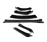 para Peugeot 308 2012-2019 Divisores De Parachoques Delantero Coche Alerón Faldones Laterales Extensiones Separador Faldón Lateral Automóvil(Gloss Black)