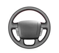 Para Peugeot Para Boxer 2006-2011 2012 2013 2014 2015 2016 2017 2018 2019 Funda Cuero Para Volante Coche Cosida Mano Automóvil Cubre Volante(Red)