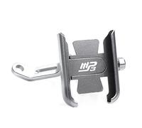para Piaggio MP3 250 300 500 HPE Sport Scooter, Accesorios para Motocicleta, Manillar, Soporte para teléfono móvil, Soporte GPS (Color : Mirror Type Silver)