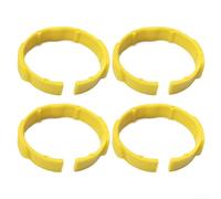 Para piezas de repuesto compatibles con Karcher, paquete de cuatro abrazaderas de codo diseñadas para adaptarse a varias aspiradoras de serie, número de pieza 2 863012 (amarillo)