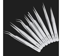 Para pinzas de precisión para mantenimiento electrónico, diseño de acero inoxidable con características antiestáticas para mayor seguridad (ST-14)