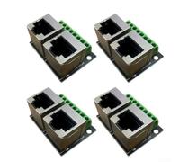 Para placa adaptadora Ethernet RJ45, doble hembra, bloque de terminales de fibra de vidrio, 37 x 28 mm (doble vertical)