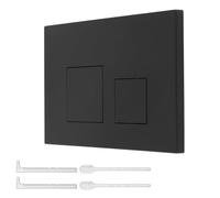 Para placa de accionamiento Geberit Sigma30, 115.883.16.1, placa de accionamiento para descarga de 2 cantidades, doble accionamiento, accionamiento frontal (negro mate)