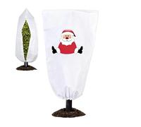 para plantas, manta transpirable, barrera de nieve, de heladas con temática navideña para plantas al aire libre, para patio, árbol, arbusto, césped, verduras, frutas y rosas