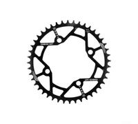 para plato 46T 104BCD para MTB Doble para suspensión Hardtail(42T) | 44T tamaño ideal, para construcción aluminio ligero, acabado negro, para hardtail y fully mtb