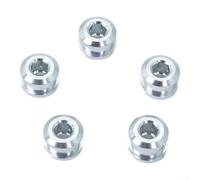 para plato Bici Aleación Ligera Tornillos 12x6.5mm Negro para | Aleación aluminio ligera, roscado CNC para preciso, instalación segura, sin deslizamientos, ideal MTB(Silver 5pcs)