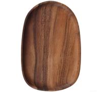 para plato de Snack de Nogal Macizo 30cm Natural para plato(E)
