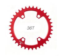 para plato Dentado Alterno 96BCD 36T MTB para plato Dentado | monoplato, para elimina desviador para delantero, reduce peso total, ideal competición, 32T negro(36T Red)