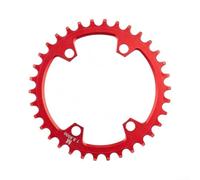 para plato Dentado Alterno 96BCD 36T MTB para plato Dentado | monoplato, para elimina desviador para delantero, reduce peso total, ideal competición, 32T negro(34T Red)