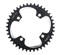para plato Monoplato 36T Aleación Ligera CNC Negro para plato | Aleación aluminio, 34T dientes, estrecho ancho, evita caída cadena, uso MTB y carretera(40T)