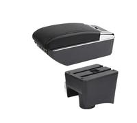 Para POLO Mk5 6R Para venti 2010-2014 2015 2016 2017 2018 Caja Reposabrazos De Coche Caja Almacenamiento Central Accesorios Coche Reequipamiento Consola Central Reposabrazos(D black line 7USB)