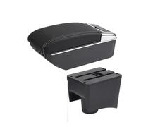 Para POLO Mk5 6R Para venti 2010-2014 2015 2016 2017 2018 Caja Reposabrazos De Coche Caja Almacenamiento Central Accesorios Coche Reequipamiento Consola Central Reposabrazos(D white line 7USB)