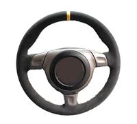 para Porsche 996 911 2006-2007 Cosido A Mano Antideslizante Negro Cuero Genuino Gamuza Protector para Volante De Coche(Light Blue Thread)