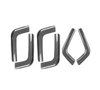 Para Porsche Para Cayenne 2011-2017 Manillas Del Reposabrazos Central De Fibra De Carbono ABS/Cubierta De La Manilla De La Puerta Molduras Interiores De Coche(Door-Center Handle)