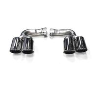 Para Porsche Para Cayenne Hybrid Petrol 2018 2019 2020 Sistema De Escape Tubo Silenciador Punta 304 Acero Inoxidable Negro Punta De Escape De Coche(Silver Hybrid)