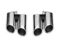 Para Porsche Para Macan 2014-2024 Actualización De Tubo De Escape GTS Acero Inoxidable Negro Punta De Silenciador Boquilla Cabeza De Escape(18-24 Silver)