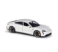 para Porsche Taycan Turbo S 1 24 Simulación Diecast Aleación Modelo De Coche Decoración Colección Regalo Niño Juguete(White)