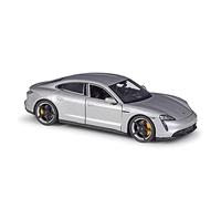 para Porsche Taycan Turbo S 1 24 Simulación Diecast Aleación Modelo De Coche Decoración Colección Regalo Niño Juguete(Plata)