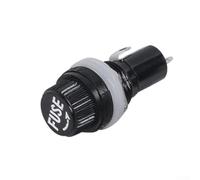 Para portafusibles de vidrio para montaje en chasis, soporta clasificaciones de 10 A 250 V con puntos de conexión de soldadura y tapa para fusibles de 5 x 20 mm, 6 x 30 mm (6 x 30)