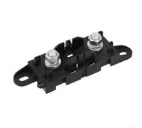 Para portafusibles MEGA resistente de 12/24 V para vehículos y electrónica marina, caja de fusibles pequeña plana que acepta fusibles de 60 a 500 amperios, incluye 2 pies de montaje