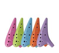 Para Principiantes ocarina Guía Para Principiantes De Ocarina De 12 Agujeros De Resina Plástica(Pink AC full set of accessories)