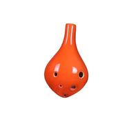 Para Principiantes Ocarina Instrumento Musical Profesional Para Principiantes Ocarina De Cerámica De Tamaño Pequeño Con 6 Agujeros Tono Alto C Esmalte De Llave Tao Chino(Orange)