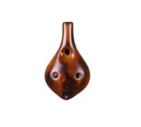 Para Principiantes Ocarina Instrumento Musical Profesional Para Principiantes Ocarina De Cerámica De Tamaño Pequeño Con 6 Agujeros Tono Alto C Esmalte De Llave Tao Chino(Brown)