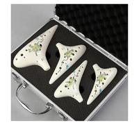 Para Principiantes Ocarina Juego De 4 Uds Ocarina 12 Agujeros Alto Triple AC SF SG SC Ocarina Profesional Con Caja De Aluminio Instrumentos Musicales Regalos(White 3)