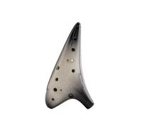 para Principiantes ocarina Ocarina 12 Agujeros Tonos Alto C Patrón Craquelado Cerámica Dos Colores Gradiente Fluta Instrumentos Profesionales Tao Chino (Color : Black-white)