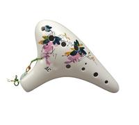 Para Principiantes ocarina Ocarina De Cabeza Redonda En Do Alto Pintada A Mano De 12 Agujeros Para Principiantes(2)