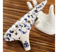 Para Principiantes Ocarina Ocarina De Cerámica Con 12 Agujeros Patrón Clásico De Flor De Celadón Tonos Alto AC/G/SF/SG/SC Instrumento Musical Tao Hecho A Mano Chino(SC Tone)