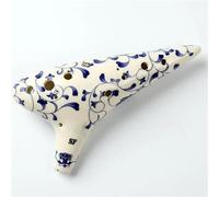 Para Principiantes Ocarina Ocarina De Cerámica Con 12 Agujeros Patrón Clásico De Flor De Celadón Tonos Alto AC/G/SF/SG/SC Instrumento Musical Tao Hecho A Mano Chino(SF Tone)