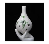 Para Principiantes Ocarina Ocarina Plástica De 6 Agujeros Ocarina Alto ToneC Con Cuerda Colgante Para Principiantes(White)