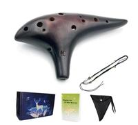 Para Principiantes Ocarina Ocarina12 Tonos Alto C Ocarina Instrumento Musical Buen Regalo Para Principiantes Tao Chino(Brown)