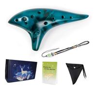 Para Principiantes Ocarina Ocarina12 Tonos Alto C Ocarina Instrumento Musical Buen Regalo Para Principiantes Tao Chino(Blue)
