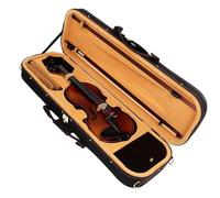 para Principiantes Violín Clavijas De Afinación De Ébano Con Incrustaciones De Parte Trasera De Arce, Panel De Abeto Secado Naturalmente Al Aire, Semihecho A Mano, Violín 4/4