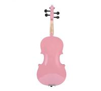 para Principiantes Violín Férula 1/8 Para Violín Acústico, Cuerpo De Tilo, Placa Lateral Trasera, Cabeza De Arce, Juego De Ejercitador De Violín Brillante (Color : Pink)
