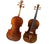 para Principiantes Violín Violín Acústico De Arce Mate Para Estudiantes Principiantes, Violín Artesanal A Rayas, Arco De Madera De Brasil, Instrumentos Musicales Con Estuche (Color : 1/8)