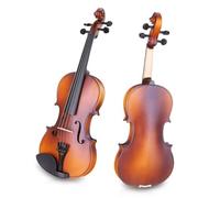 para Principiantes Violín Violín Acústico Mate Tablero Superior De Pino Blanco Tablero Trasero De Arce Arco De Caoba Con Estuche De Transporte Reposahombros
