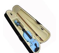 para Principiantes Violín Violín Azul Para Principiantes, Panel De Arce, Violín Con Estuche, Cuerdas Para Arco, Piezas De Descanso Para Hombros, Estudio De Lección De Música Adecuado, 4/4 (Color : 4-