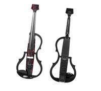 para Principiantes Violín Violín Eléctrico De Fibra De Carbono 4/4, Violín Sin Cabeza Con Arco, Funda De Transporte, Cable Para Auriculares, Reposabrazos, Piezas De Violín