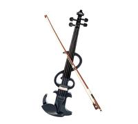 para Principiantes Violín Violín Eléctrico Tamaño 4/4 Madera Maciza Color Negro Violín Silencioso Nivel De Estudiante Con Estuche De Transporte
