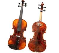 para Principiantes Violín Violín Tallado Patrón Violín Hecho A Mano 4/4 Violín Con Cuerdas De Puente De Arco Estuche Tono Rico SET