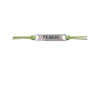 Para profesores y pulseras, pulseras y collar retro de bendición de tarjeta europea americana, talla única, Poliéster y aleación, No es una piedra preciosa