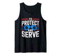Para proteger y servir policía oficial policía Departamento de policía Camiseta sin Mangas